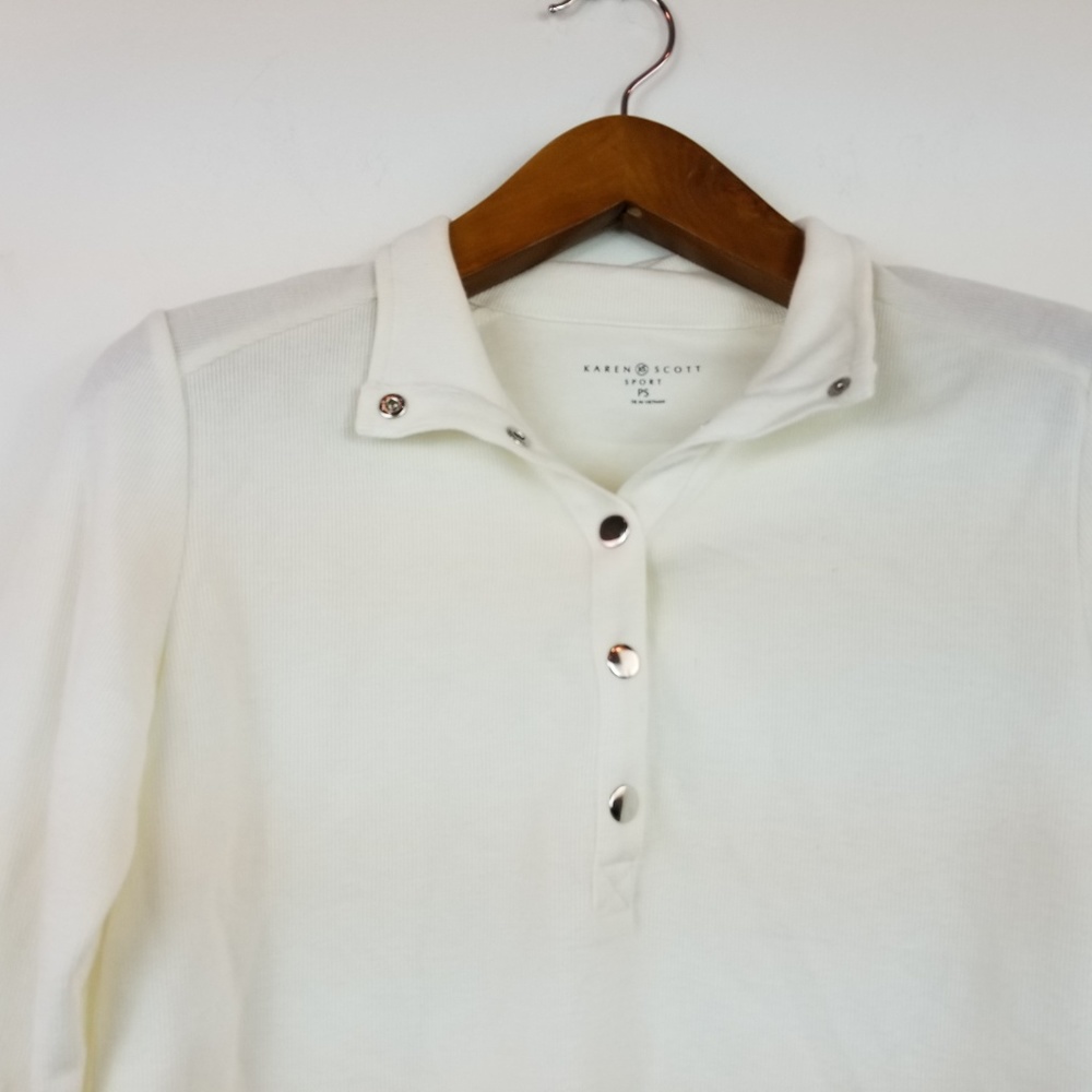 Karen Scott Sport Women Petite PS Ivory Wing 8AZ26 - Picture 3 of 5